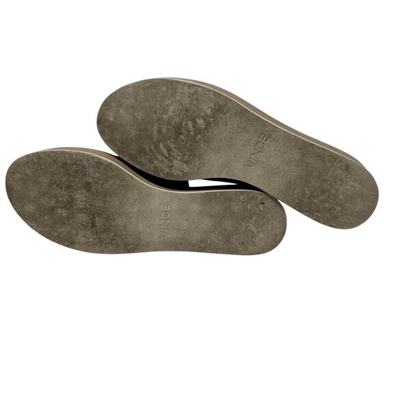 Vince Slide Sandals Platform‎ Wedge Suede Leather Brown Size US 6.5 - Picture 13 of 14